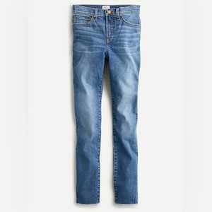 J.Crew 10" high-rise toothpick jean in Saybrook wash